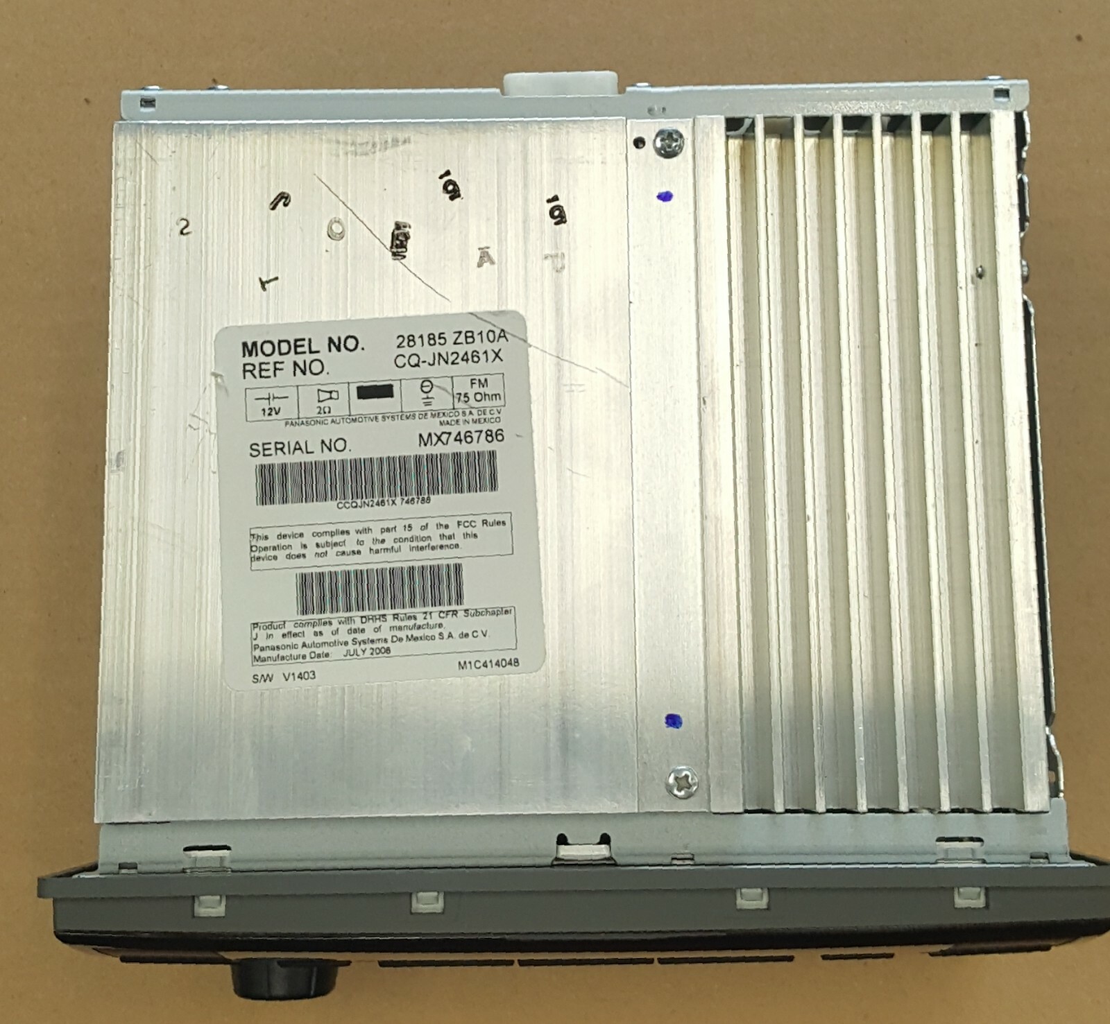 CQ-JN2461X 28185ZB10A 05-06 Nissan Altima AM-FM CD Player * TESTED & WORKING