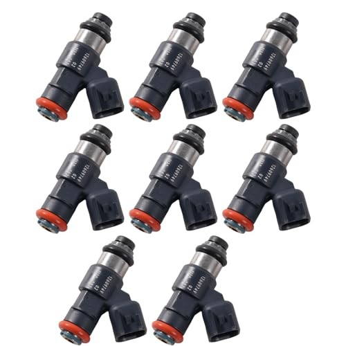 Set of 8 Fuel Injectors 12609749 Direct Replacement for 2009-2013 Cadillac
