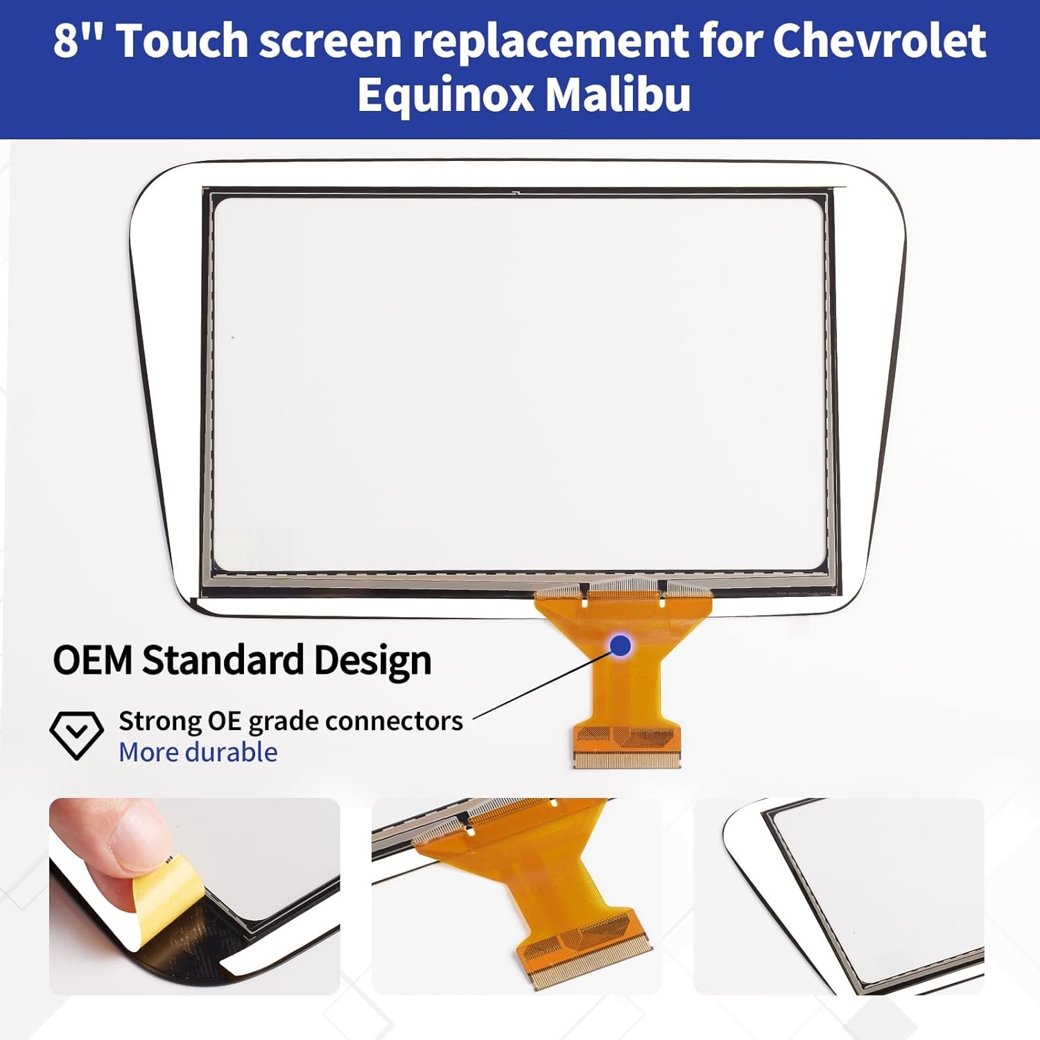 Touch Screen Digitizer Replacement for LQ080Y5DZ06 2016-2021 Chevy Malibu Chevro