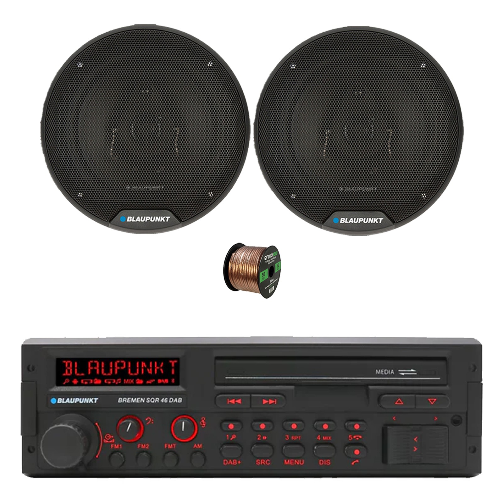 Blaupunkt BREMEN Retro Radio, 2x 6″ 40W Car Speakers, Wire