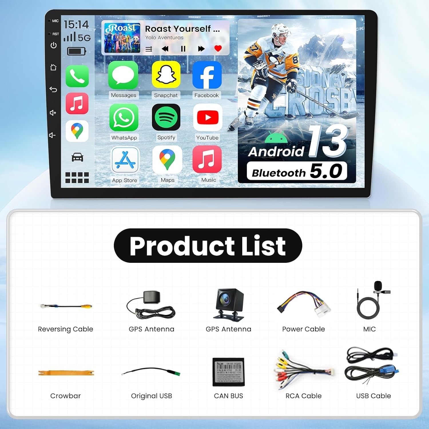 10.2″ 32G Android Auto Carplay Stereo for 2009-2012 Dodge RAM 1500 2500 3500