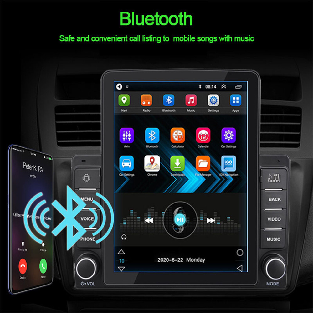9.5″ 2 Din Touch Vertical Screen Android 9 Car Radio BT/FM/GPS 4Core MP5 Player