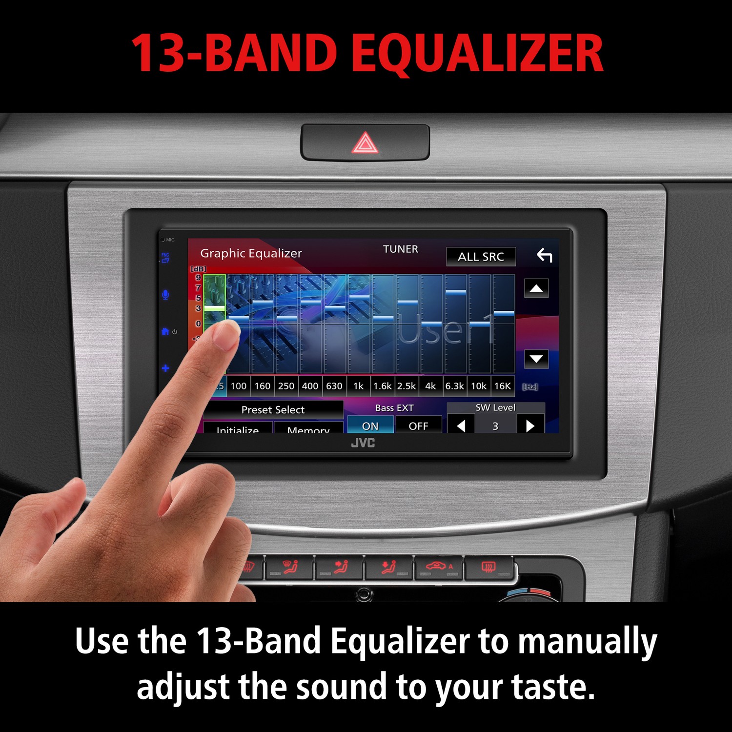KW-M590BT 6.8-In. Car In-Dash Unit, Double-DIN/Single-DIN Short Chassis…