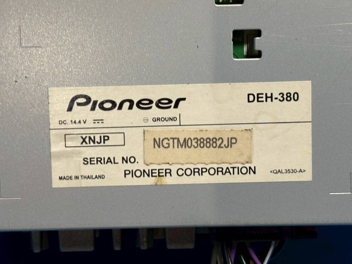 Pioneer Carrozzeria DEH-380 Front AUX CD Deck 1DIN Excellent JAPAN