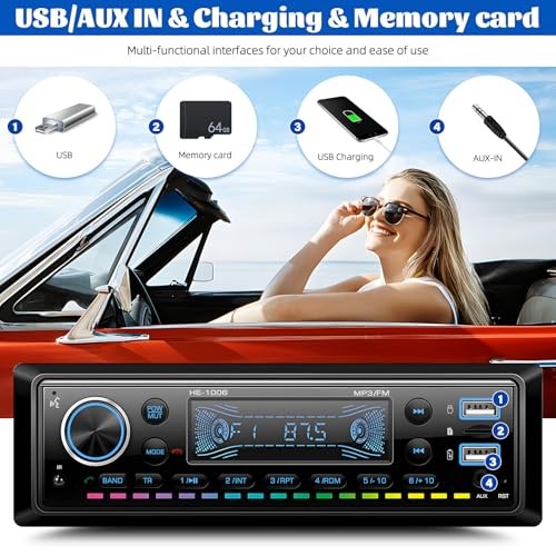 Single Din Bluetooth Multimedia Car Stereo Radio MP3 MP3 with SD Card