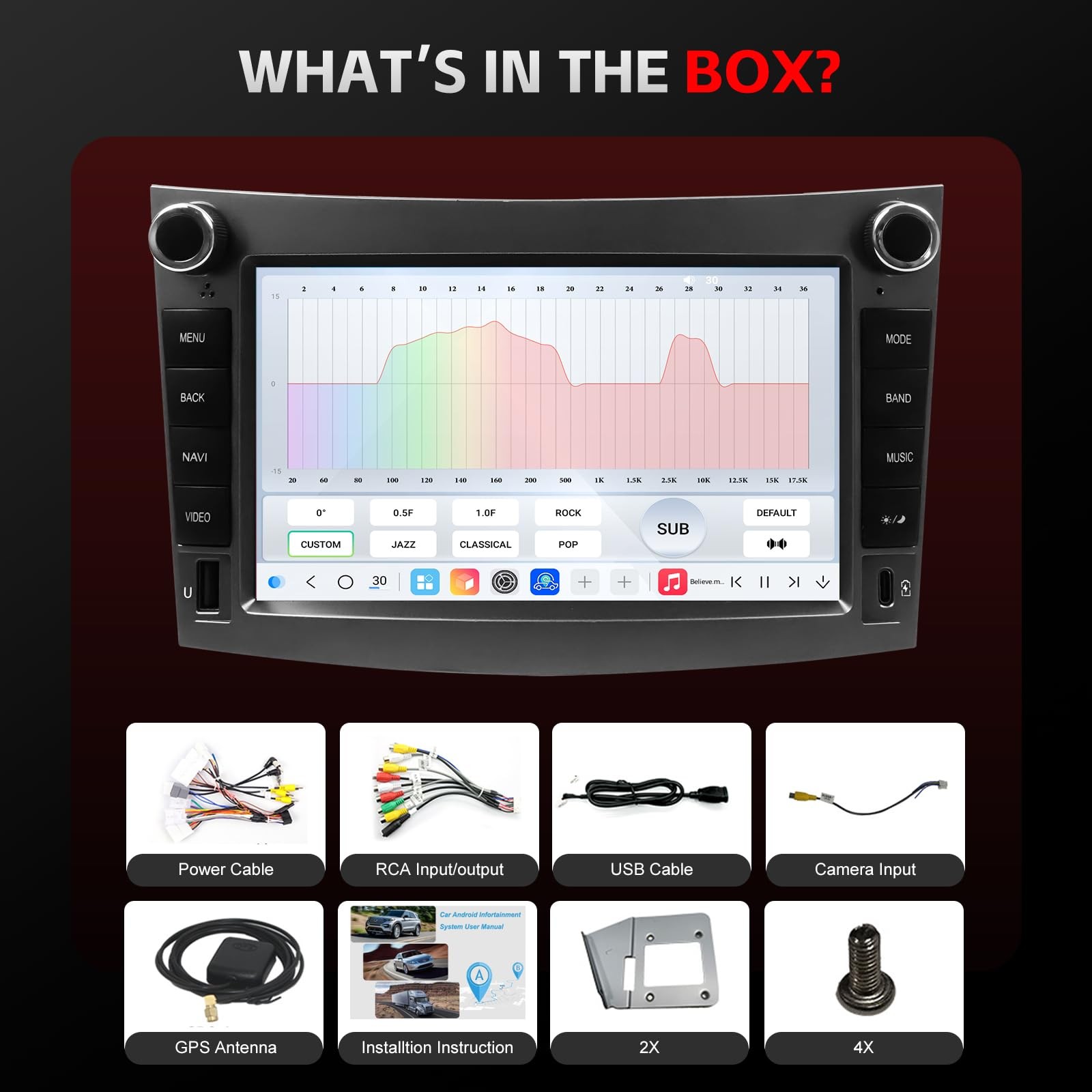 9″ QLED Wireless Carplay Android Auto Stereo for 2010-2014 Subaru Legacy Outback