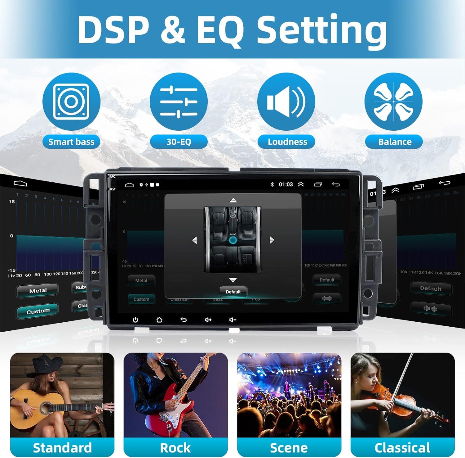 4+64G For 2009-2012 Chevrolet Silverado Wifi Carplay Android 13 Stereo Radio GPS