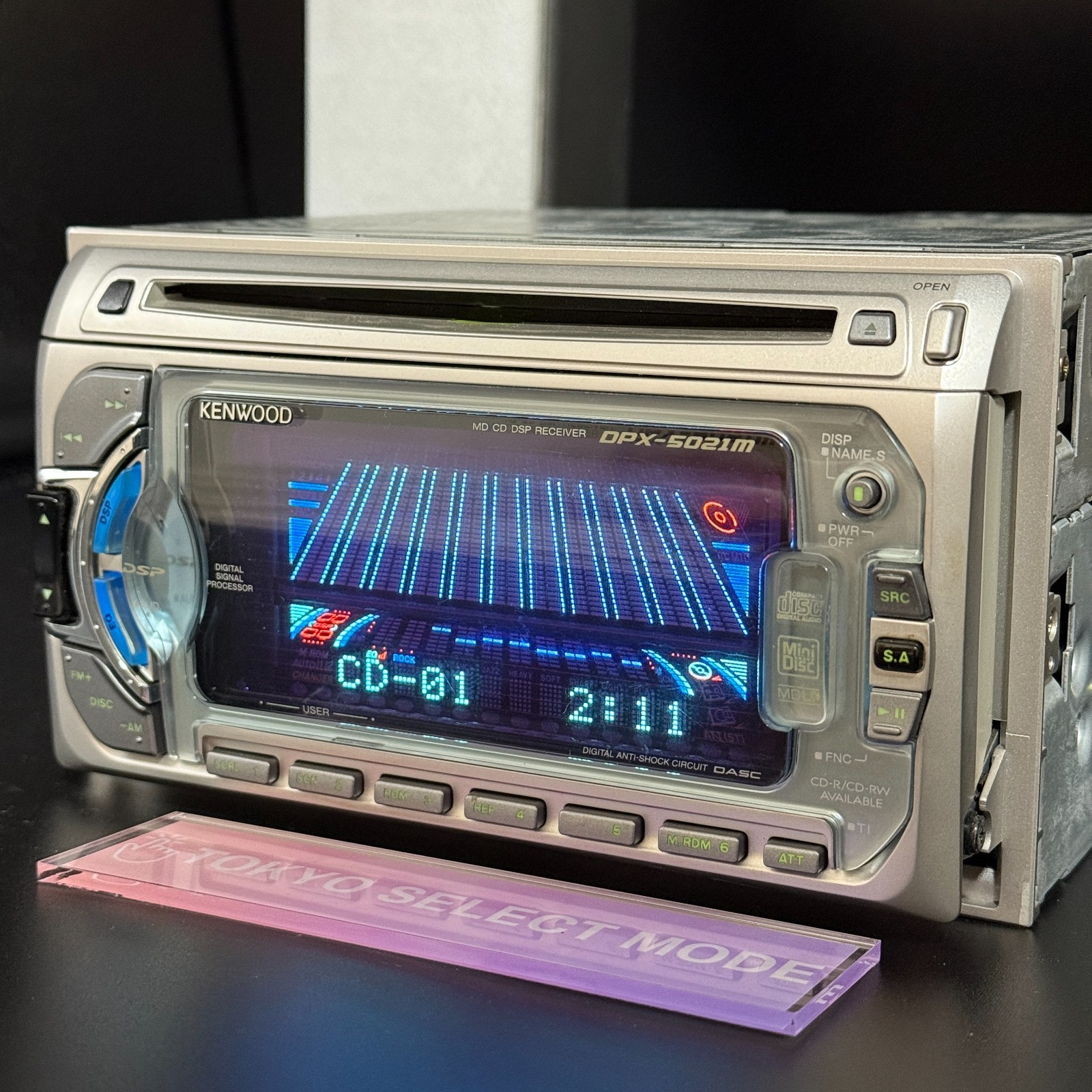 KENWOOD DPX-5021M Car Audio 2DIN CD MD DSP Working Tested JDM In Stock