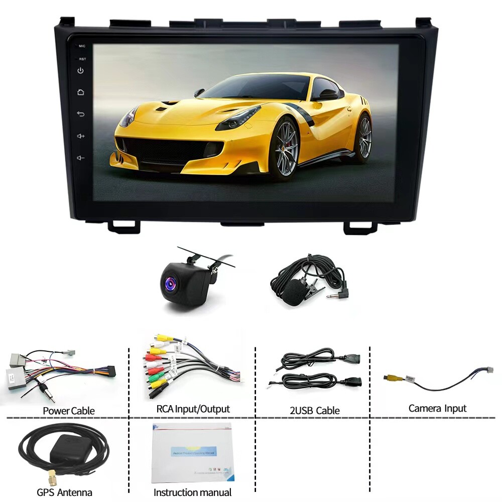 4+64G Android 13 Car Stereo Radio GPS WIFI Touch Screen For Honda CRV 2007-2011
