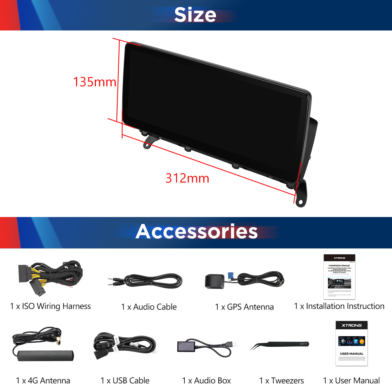 8-Core Android 14 4+64GB Car Play Stereo GPS Navi WIFI For BMW X3 F25 X4 F26 EVO