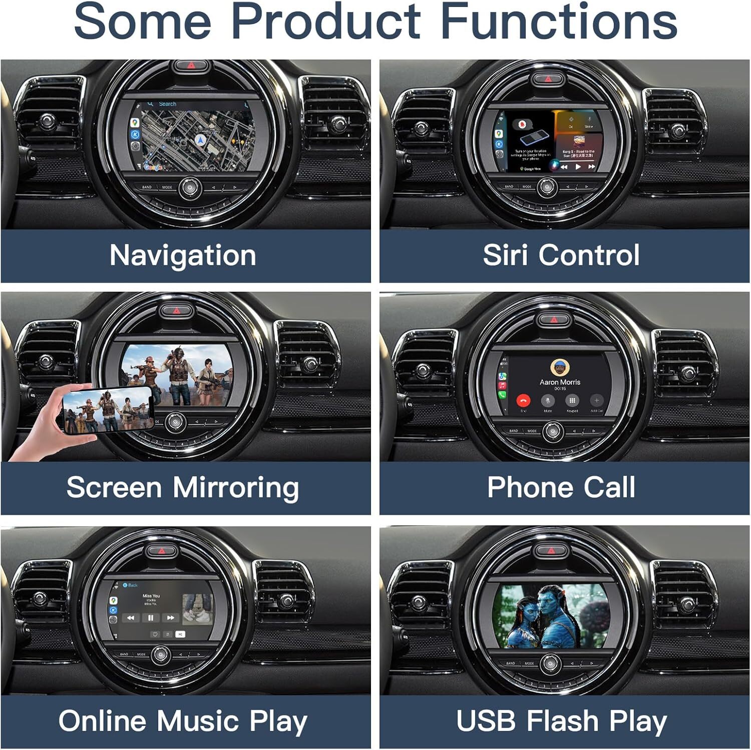Android Auto/Wireless CarPlay for BMW Mini R59 R60 R61 F54 F55 F56 F57 Module