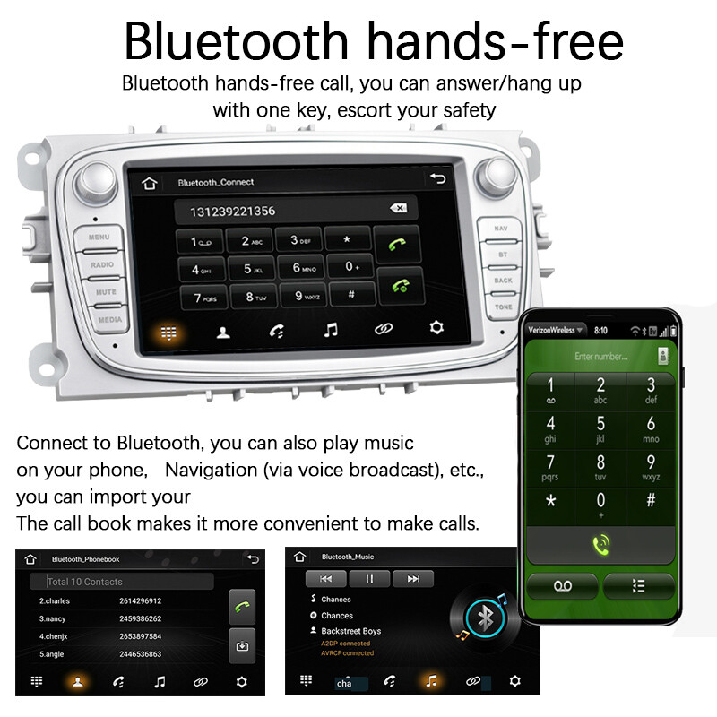 2 Din Touch screen 7 inch Car Radios TF/USB Biuetooth MP5 AUX FM GPS Mirror link