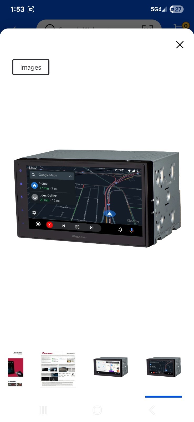 Pioneer DMH-130BT 6.8 inch Digital Media Receiver – Black