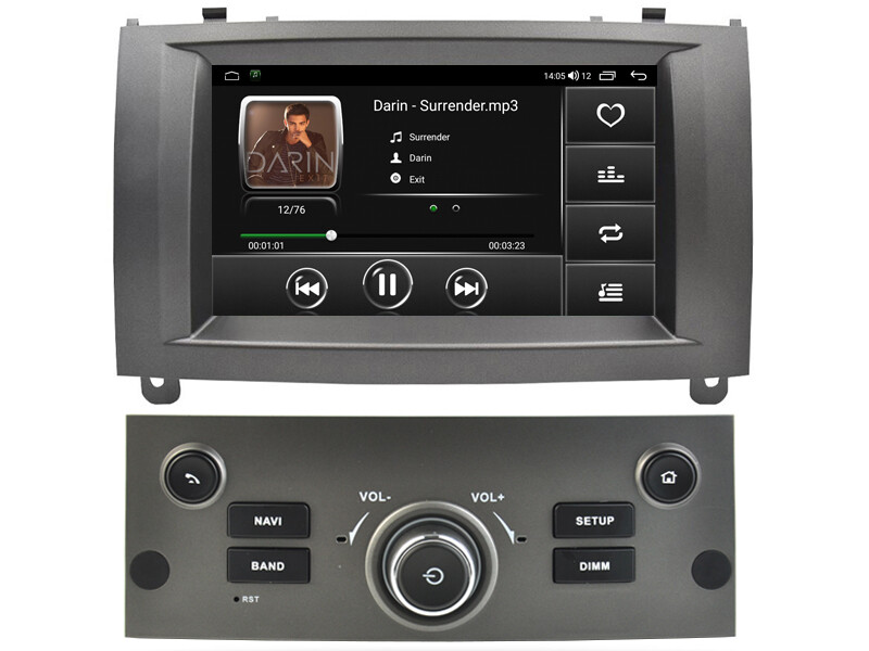 For Peugeot 407 2004-2011 Car Stereo Radio 8-Core Android 12 Carplay GPS 2+32G