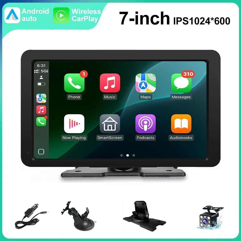 Universal Portable IPS 7inches android auto Apple CarPlay