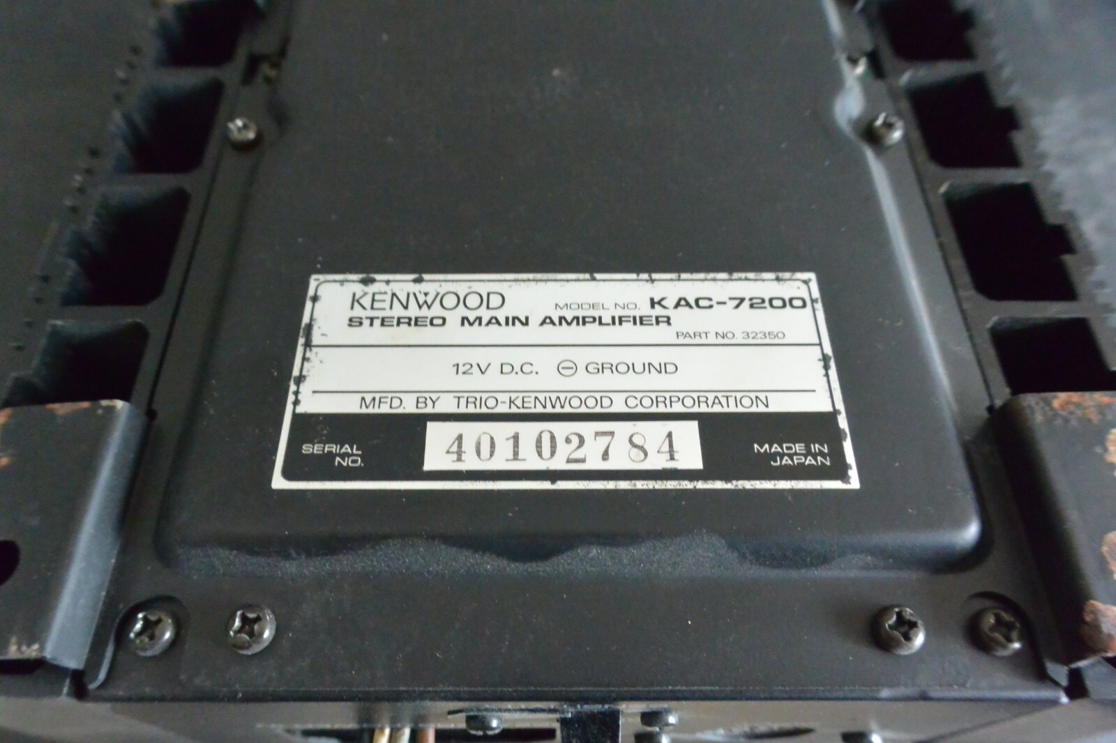 Old School Kenwood KAC-7020 Stereo Amplifier