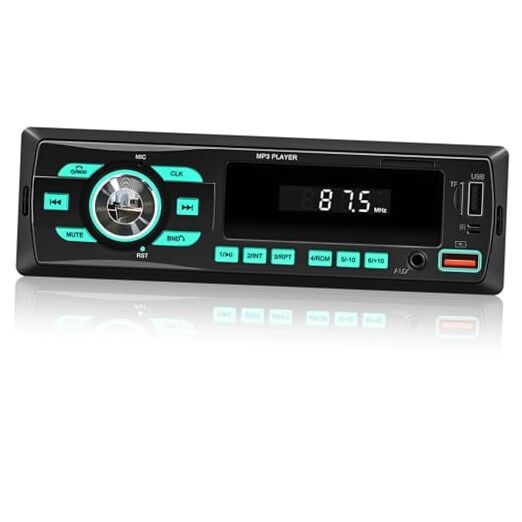 Car Radio Bluetooth Single DIN Car Stereo Audio, Car Audio with Dual Bluetooth
