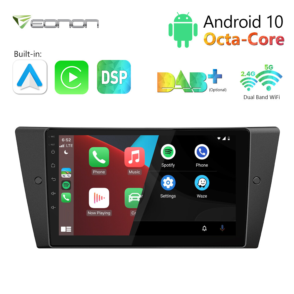 Android 10 9″ Octa-Core Multimedia Car GPS Radio WiFi For BMW E90 320i 323i 325i