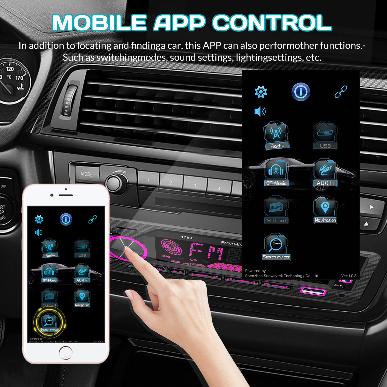 7″ Single 1 Din Car Stereo Radio MP5 Player Bluetooth FM USB Touch Screen Camera