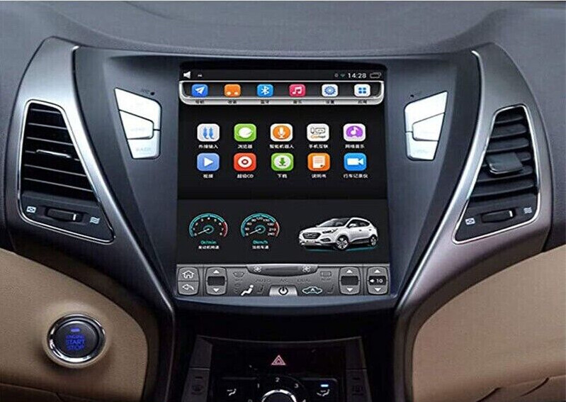 10.4″ Android Navigation Car Gps Tesla Style For Hyundai Elantra 11~13 Radio