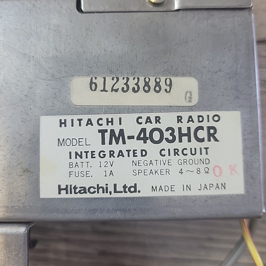 Vintage Hitachi Car Radio TM-403HCR 12V Intergrated Circuit