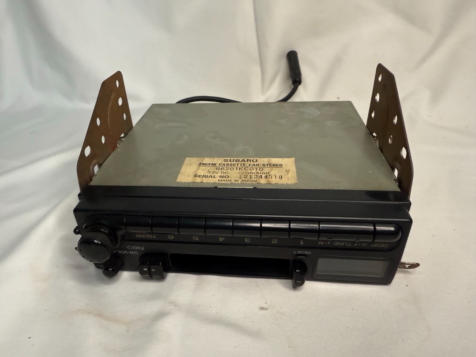 Subaru Sambar KS4 KV4 OEM AM/FM Radio Cassette Deck w/ Brackets 86201KC010