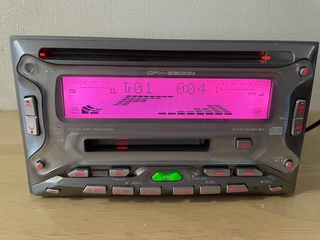 Kenwood DPX-5300M 2DIN Car Audio CD MD Player Operation Confirmed Very Good
