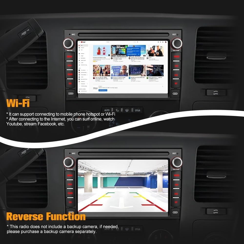 7″ 64G Android Auto Carplay for 2005-2014 Chevy Silverado GMC Sierra Yukon Buick
