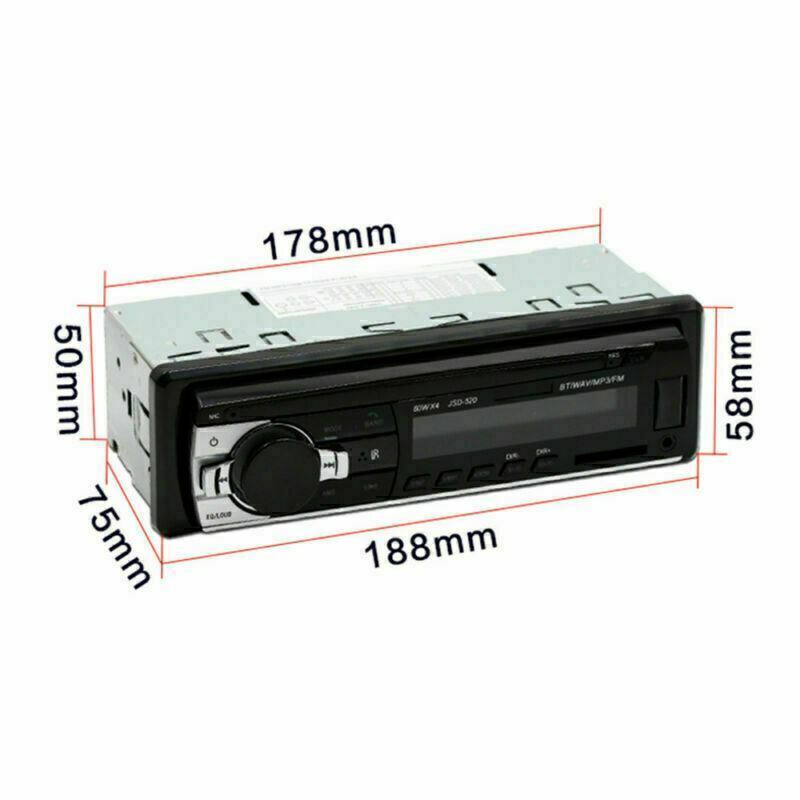 Bluetooth Car Stereo Audio In-Dash Aux Input Receiver SD USB MP3 Radio Player FM