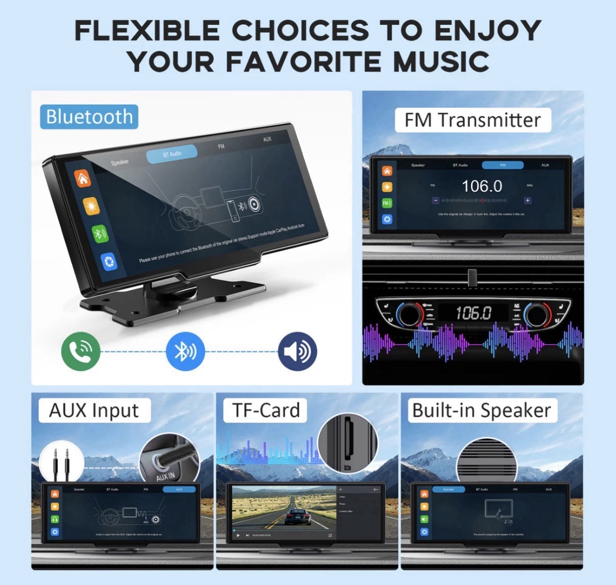 Brand New Vormor Portable Touchscreen Car Stereo Head Unit Model P1-Lite