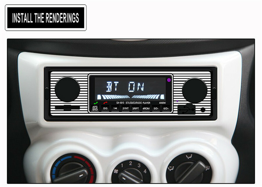 4-Channel Digital Car Bluetooth Audio USB/SD/FM/WMA/MP3/WAV Radio Stereo Player