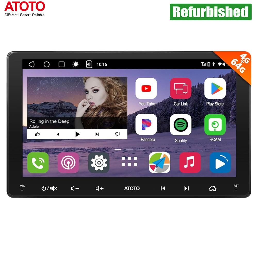 ATOTO A6 Plus 9″ Car Stereo GPS 4+64G Work with Wireless CarPlay & Android Auto