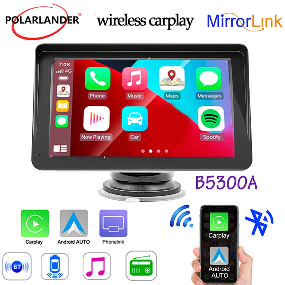 2Din 7″ HD Touchscreen Car MP5 Wireless Carplay Android Auto Bluetooth 5.0