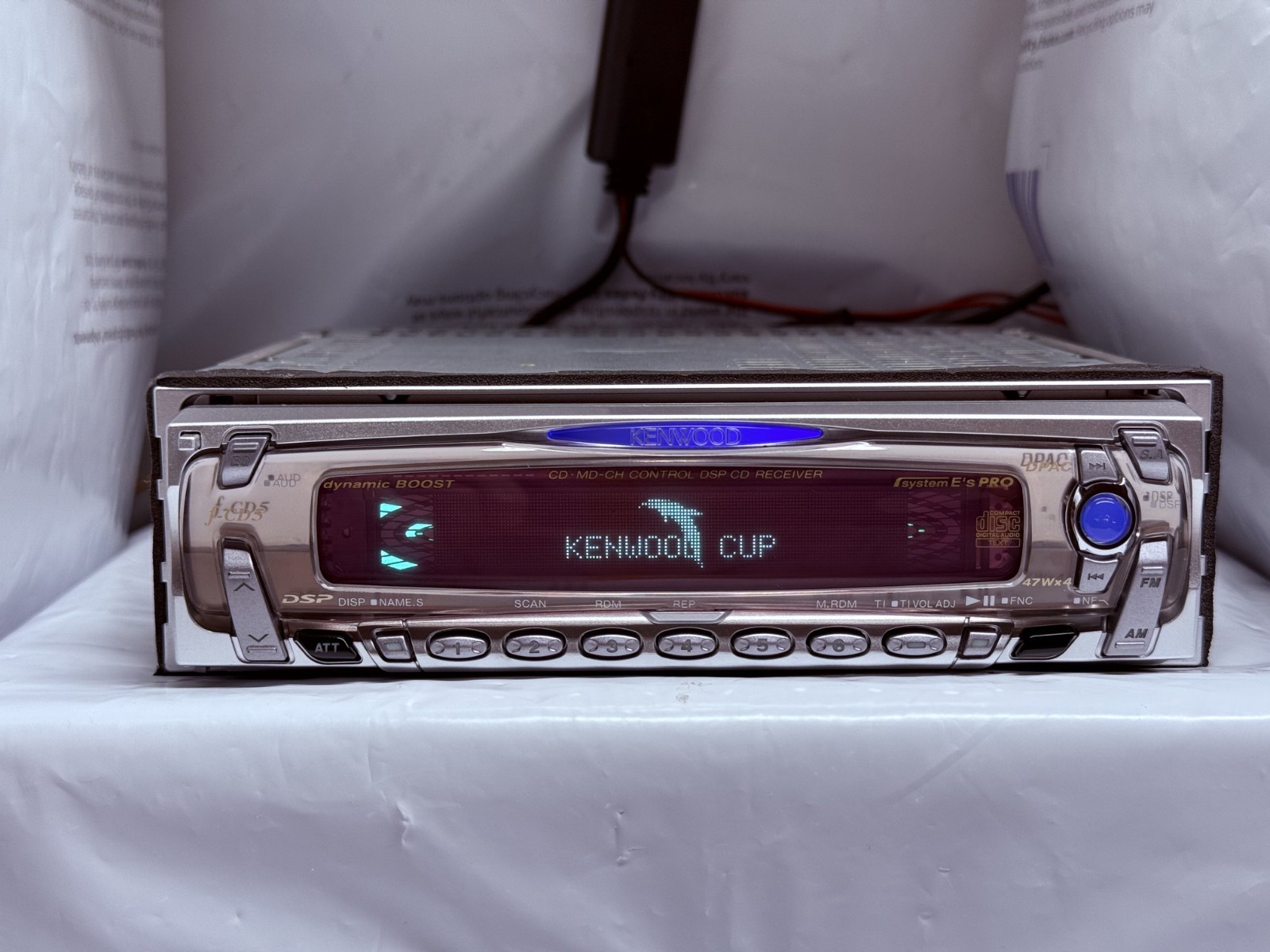 Kenwood f-CD5 JDM Car CD Player Receiver Japan w/ External Bluetooth Tested