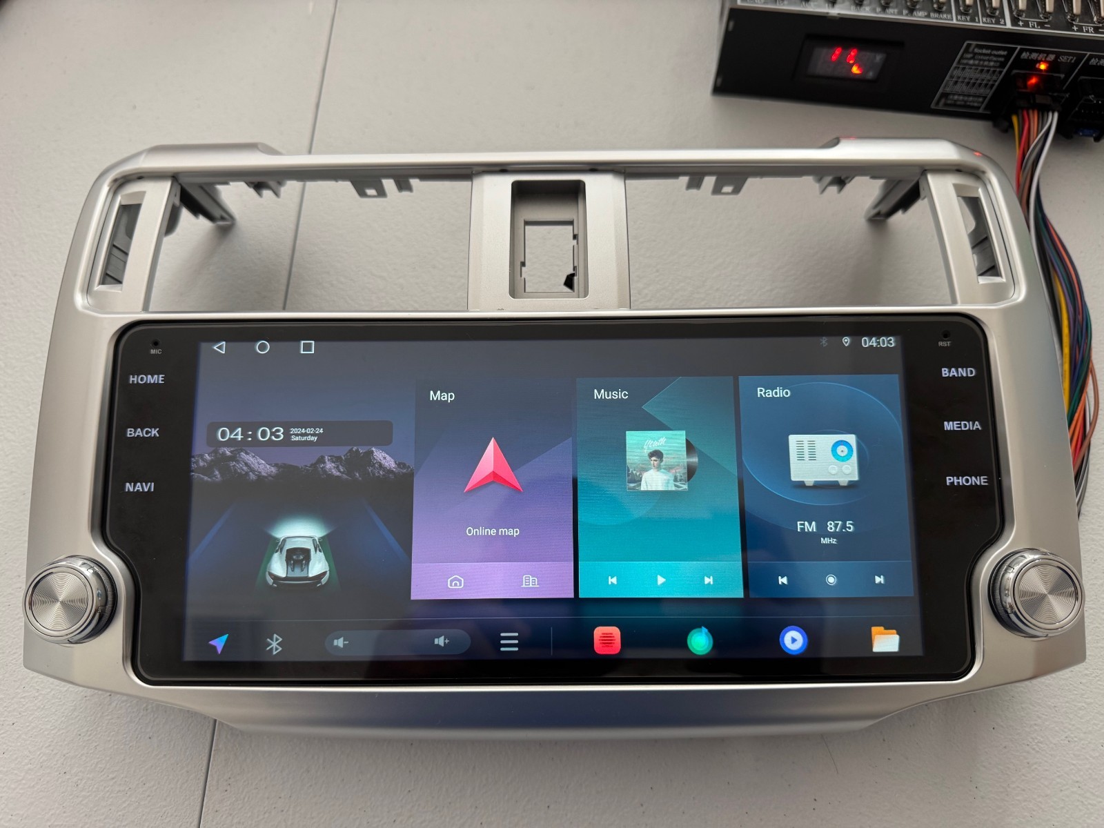 6+128GB Car Radio for 10-19 Toyota 4 Runner 10.33” QLED Screen Wireless CarPlay