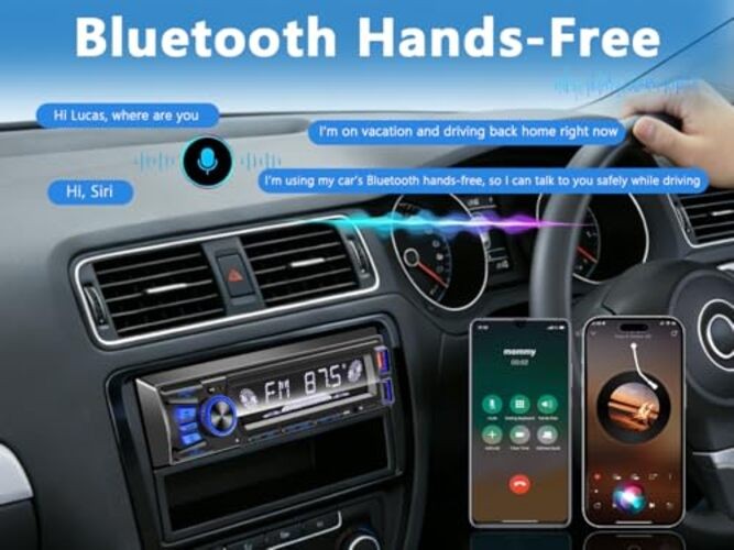 Car Radio Bluetooth Single DIN Car Stereo with Bluetooth,Car Audio with Push
