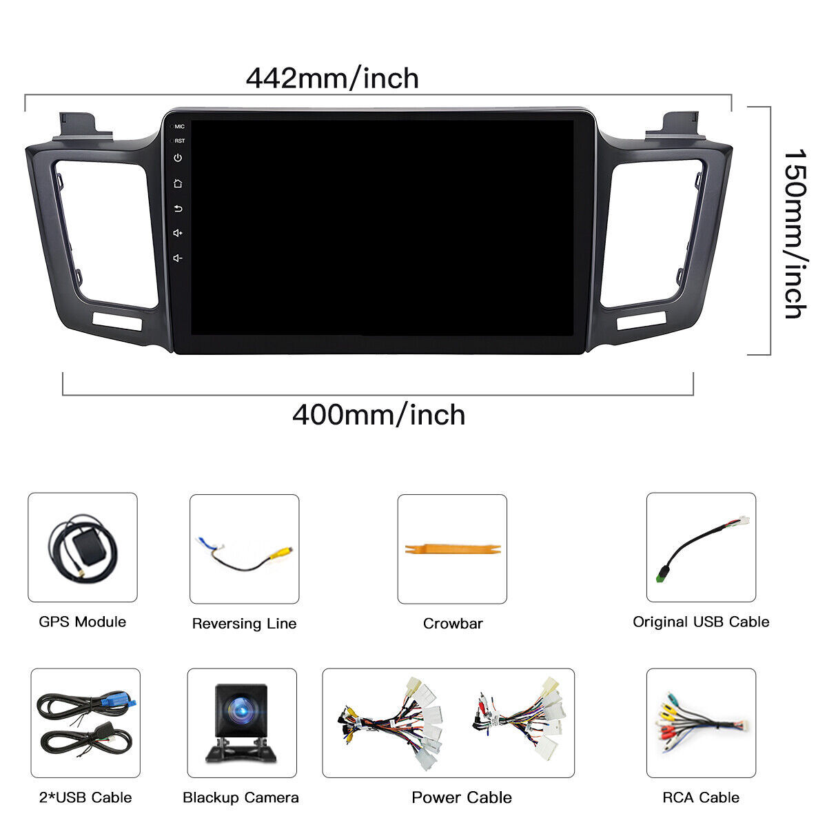5G WiFi Car Stereo Radio GPS for Toyota RAV4 2013-2018 with Carplay/Android Auto