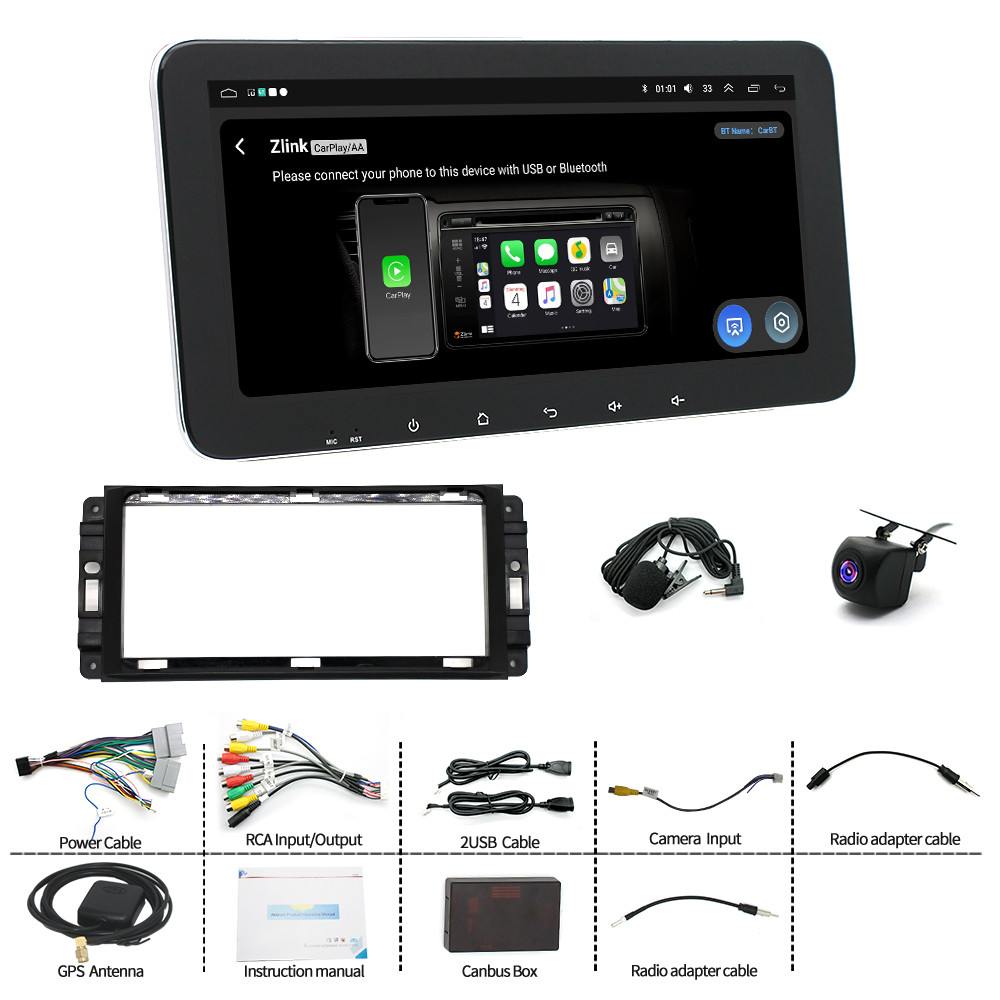 For Jeep Liberty 2008-2012 Apple Carplay Android 14 Car GPS Radio Stereo BT Wifi