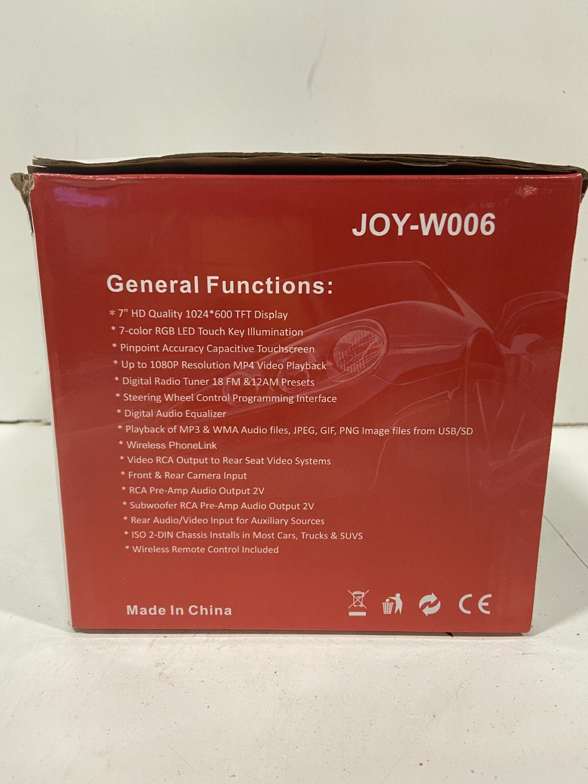 JoyBring JOY-W006 Black Stereo 7″HD With Hardware