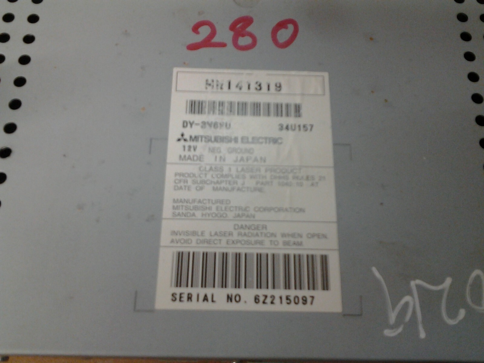 2007 Mitsubishi Outlander AM-FM Radio Receiver MN141319