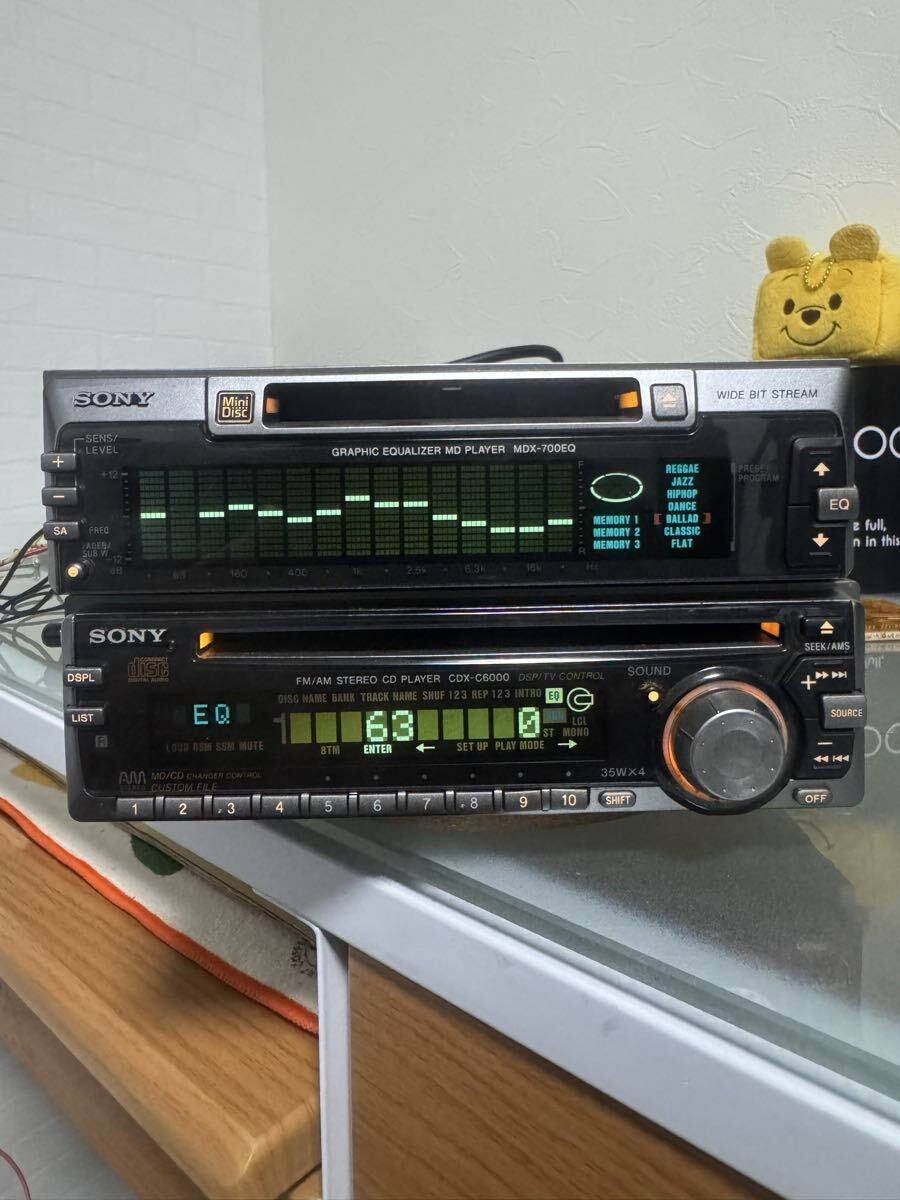 Sony CDX-C6000 MDX-700EQ Car Audio CD MD Player Equalizer Set Vintage JDM