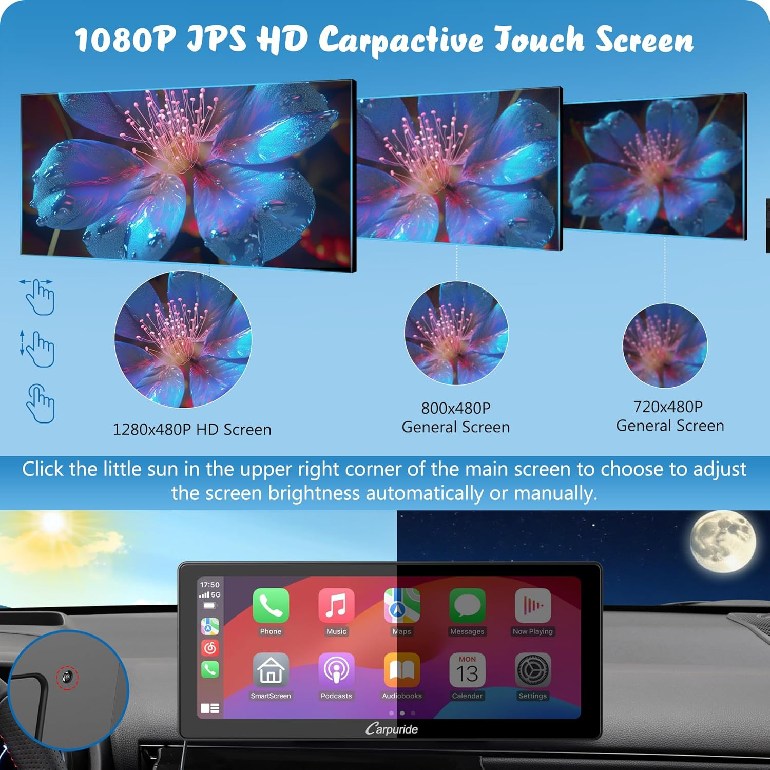 W103 Pro 10.3″ Bluetooth Car Stereo, Carplay/Android Auto, Touch Screen