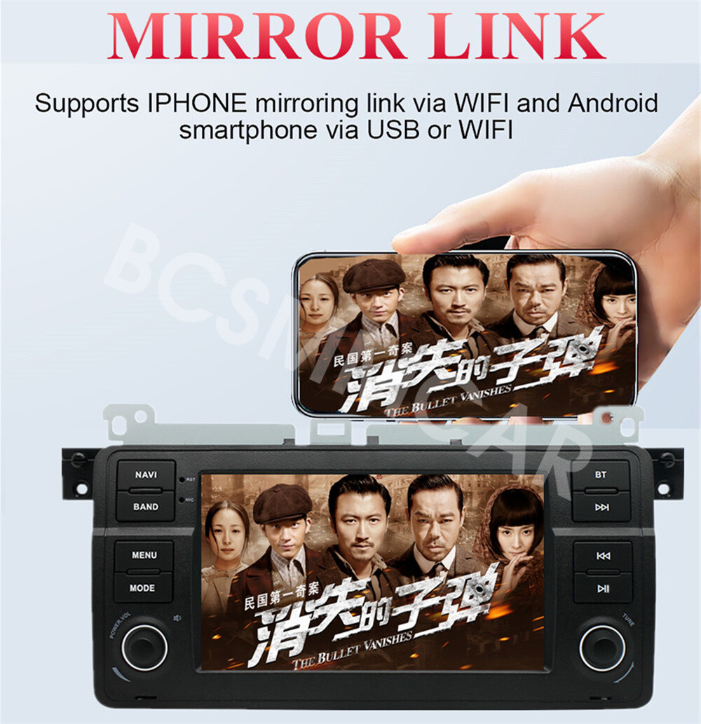 2DIN Car Radio MP5 Player Head Unit BT FM Fit For BMW E46 2-door Coupe 1999-2006