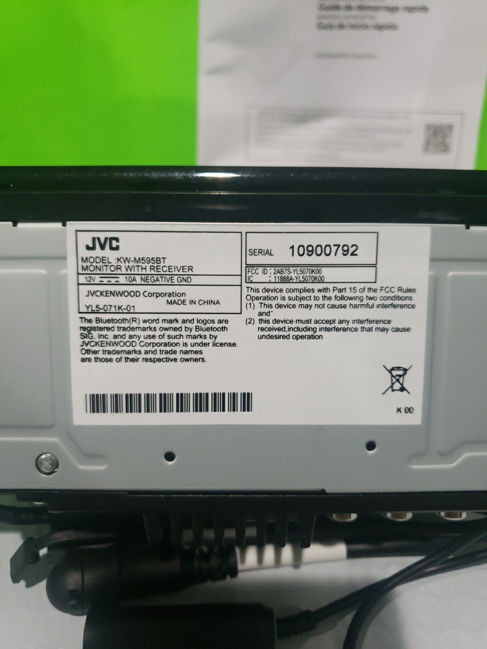 JVC KW-M595BT Digital multimedia receiver (does not play discs) Open Box