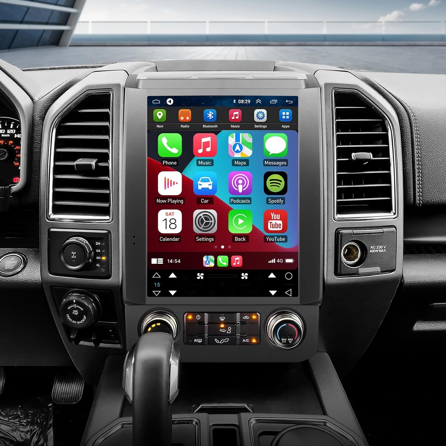 12.1” Tesla Style Car Radio Wireless CarPlay 32GB For 2016-2021 Ford F150