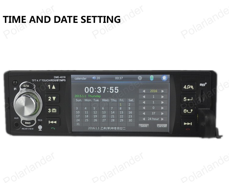 Single 1Din Car Radio MIrror Link FM MP5 RDS 4.1Inch Bluetooth Touch Screen