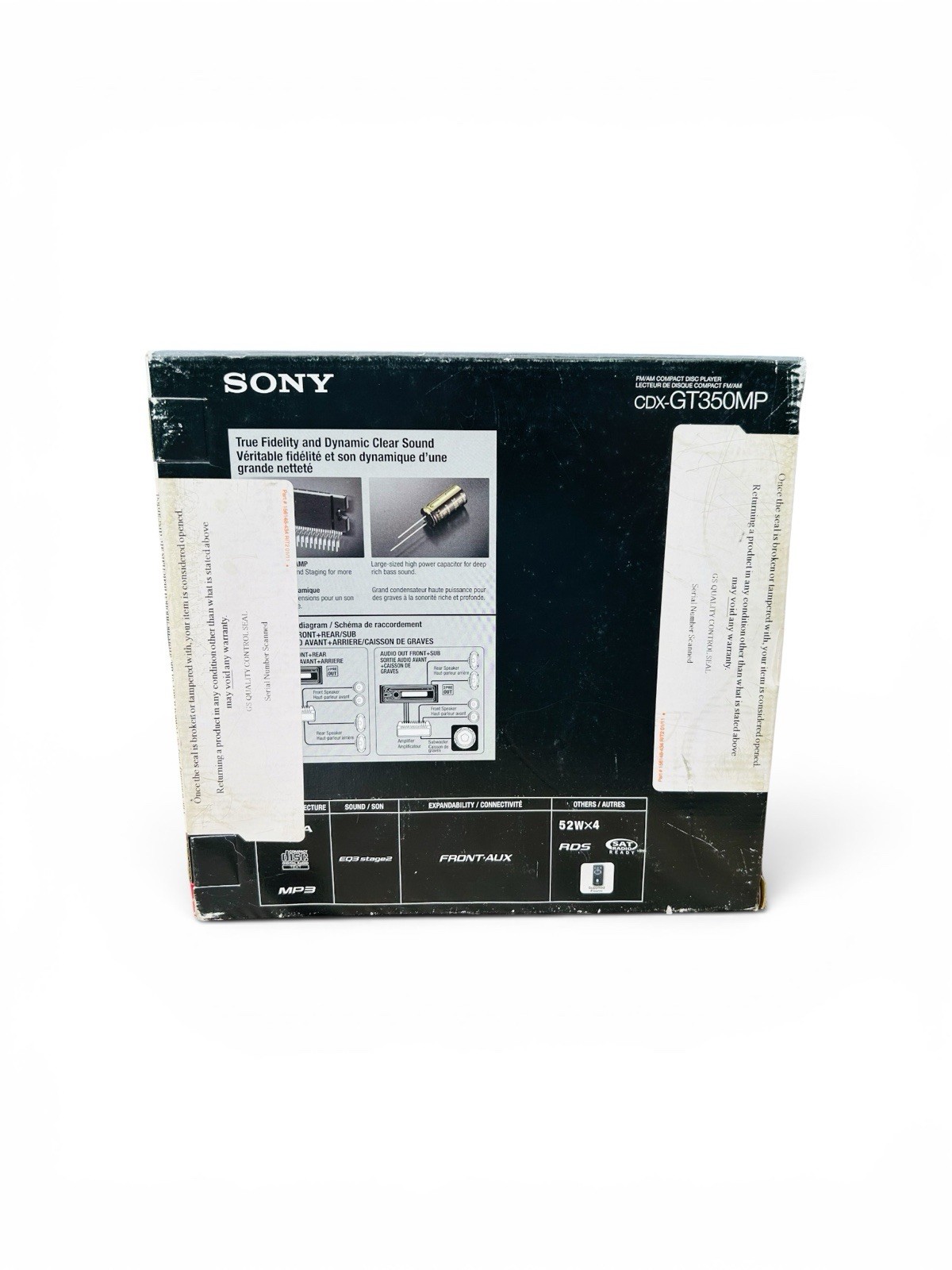 Sony CDX-GT350MP Car Stereo CD Player AUX USB MP3 WMA Head Unit w/ Dash Kit