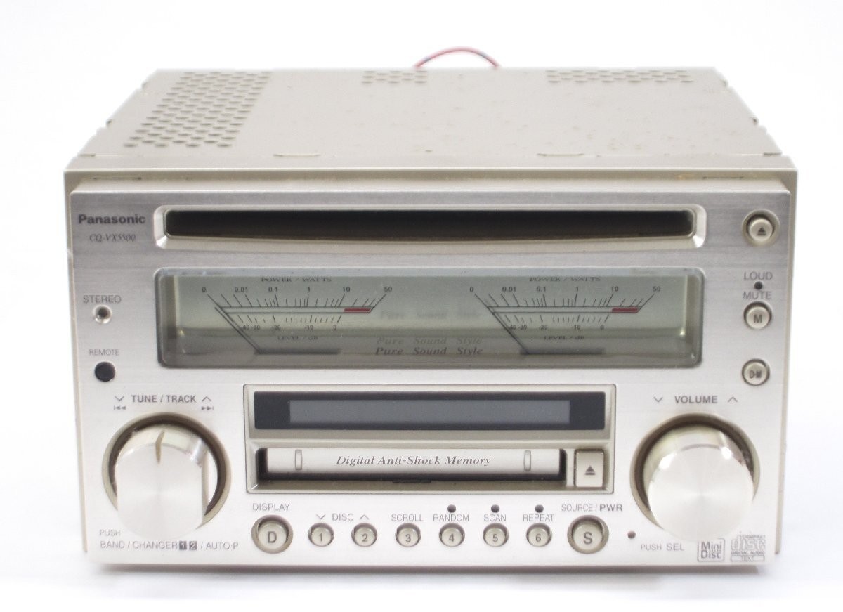 Panasonic CQ-VX5500D CD MD Mini Disc Player Audio Silver car audio stereo Japan