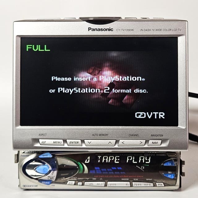 Panasonic CY-TV7200W + FX820W WIDE LCD Monitor Cassette Receiver Tested