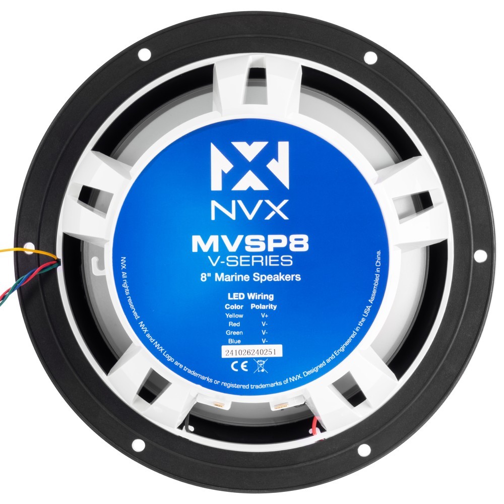 NVX VMPS35 & MVSP8 (x2) Marine Receiver with Bluetooth and Marine Speakers